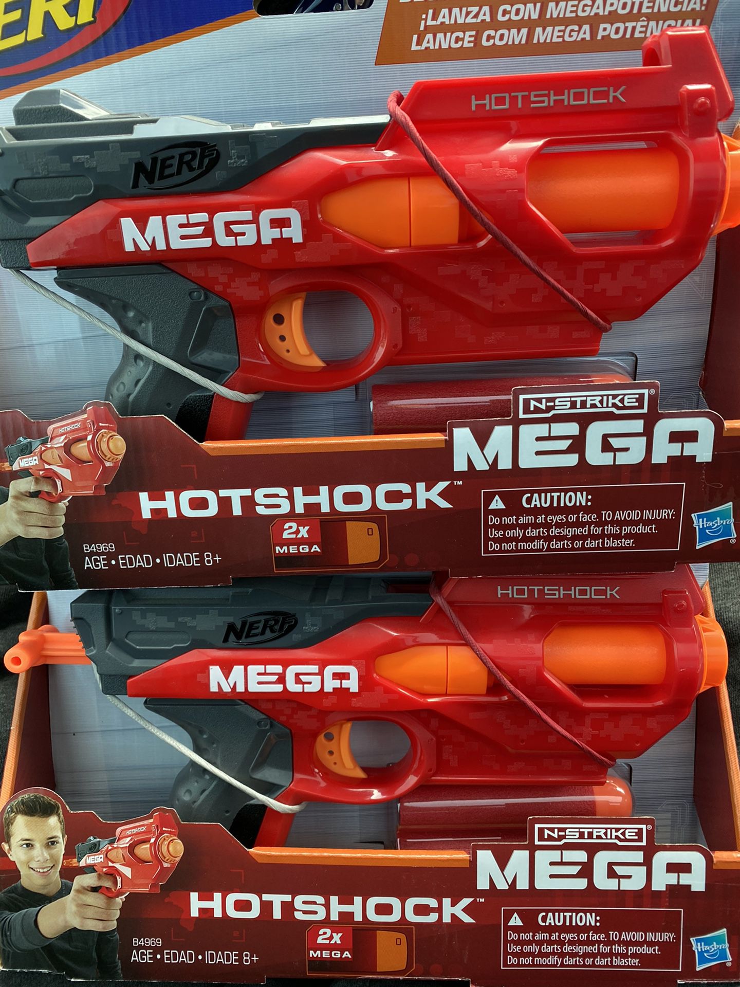 2 NEW NERF MEGA Hotshock guns.. $20 for the pair