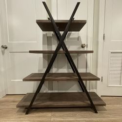 A-Frame Ladder Bookshelf – 4 Shelves – Grey