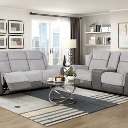 2 PC RECLINING SOFA AND LOVESEAT IN BOX