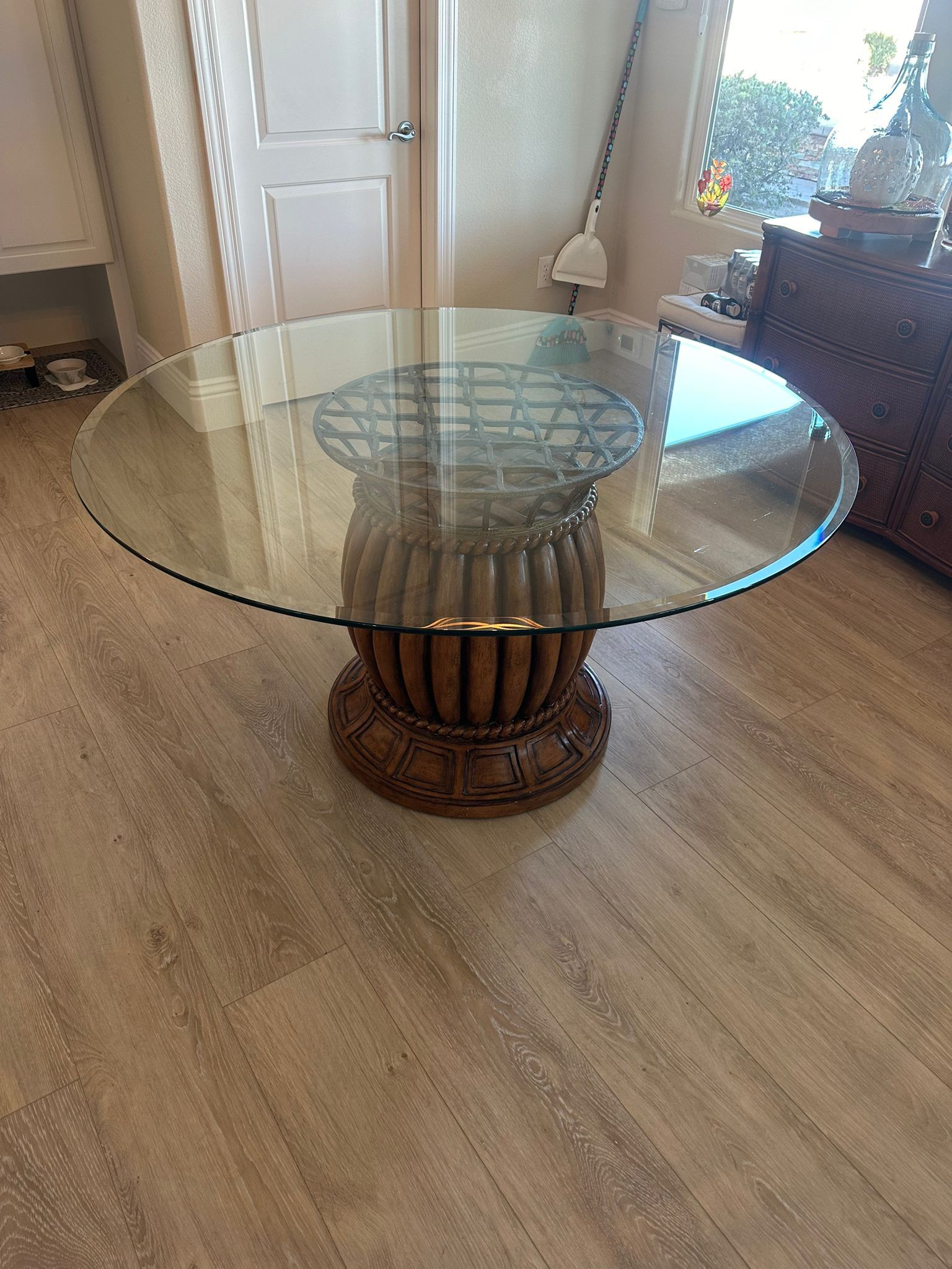 Glass Top Dining Table