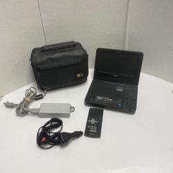 Sony 7” Portable DVD Player DVP-FX730 Car Wall Adapter Remote Bag Tested Works