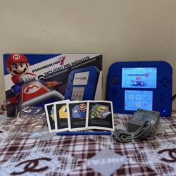 Nintendo 2ds electric blue best sale 2 with mario kart 7