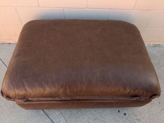 Leather ottoman