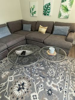 3 Pieces Glass Table