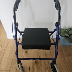Rolling Walker With Storage (Blue) 