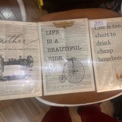 Vintage Dictionary Art Pages