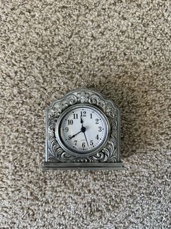 4" Silver Western Metal Clock by Ashland