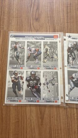 93 Cowboys Gameday cards