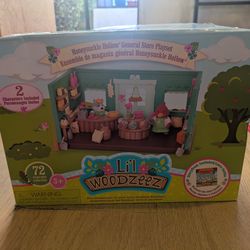 NEW Li'l Woodzeez Honeysuckle Hollow General Store 72 Piece Playset