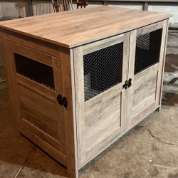 Dog Cage Side Table Furniture Kennel