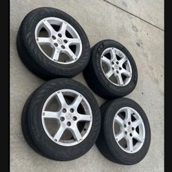 4 X 215/60r16 5x4.5 5x114.3 Stock Sentra Accord Civic Camry Mustang Altima Tacoma rims Wheels Tires!!