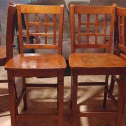 Four Wooden Chairs 