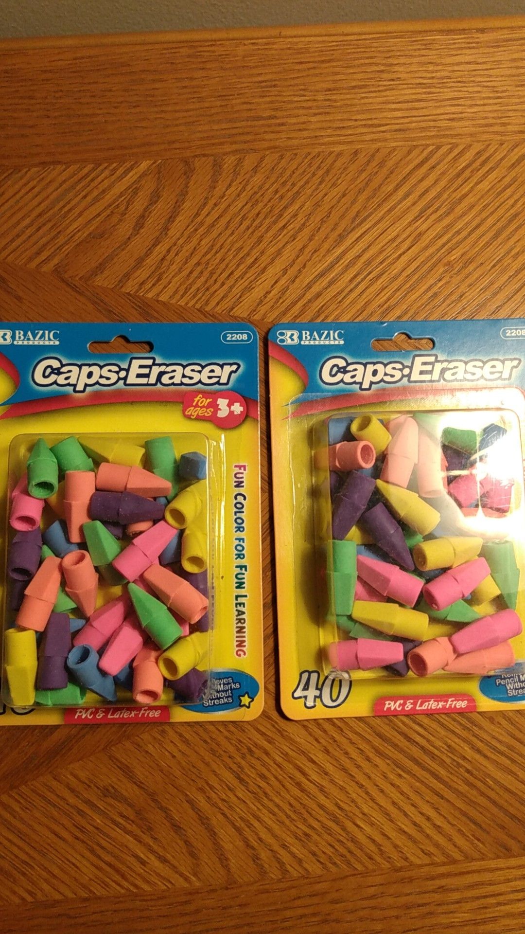 Cap erasers 40 pack