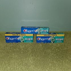 2 Crest Value Pack /1 Crest Toothpaste 5.4oz 