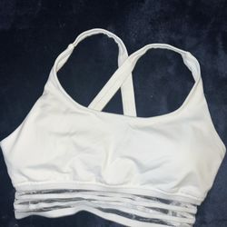 F21 white Push Up Sports Bra - m