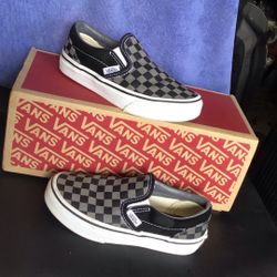 Vans Slip On Checkerboard Kids Shoes Size 12.5 K