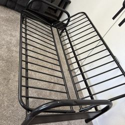 Black futon  frame and Mattress