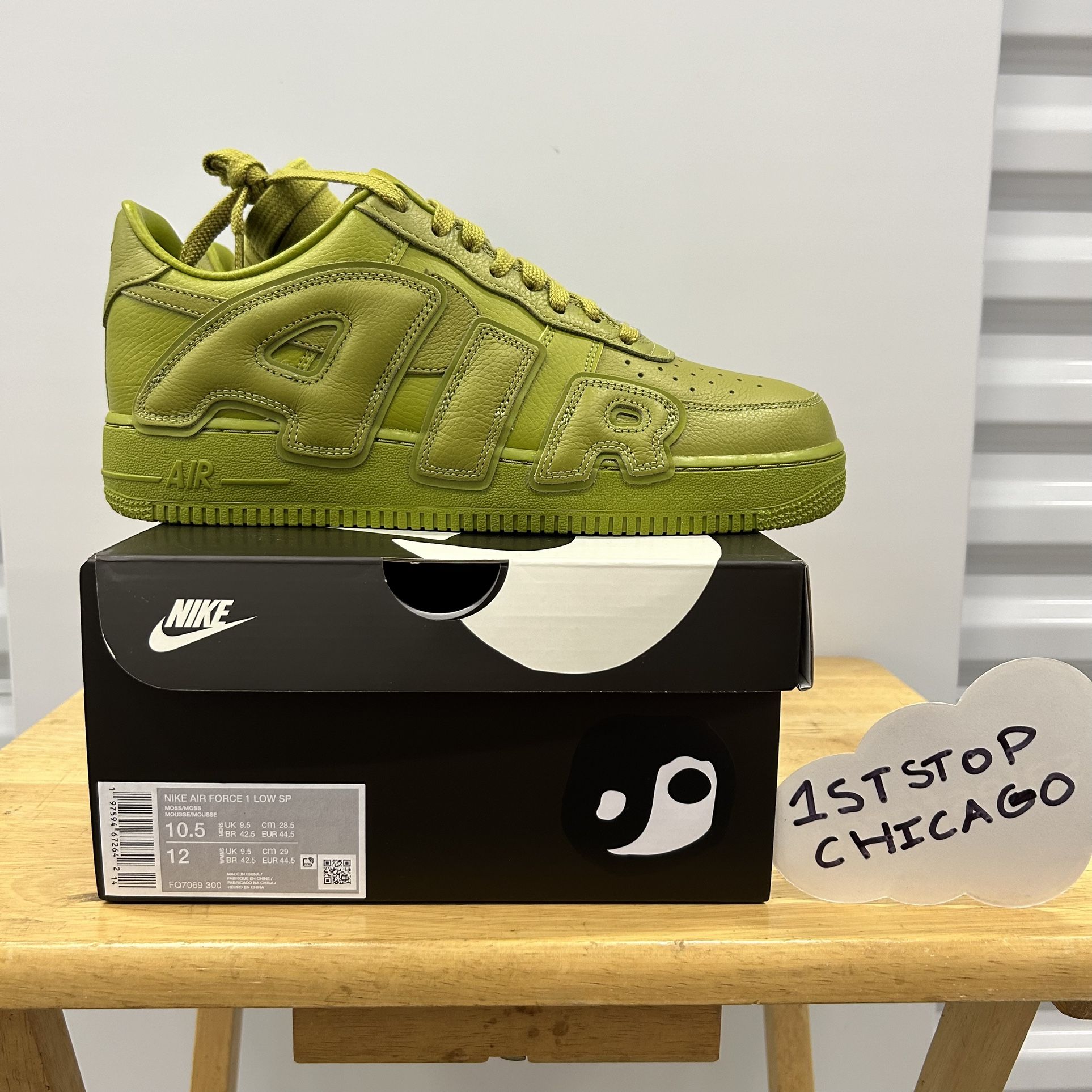 Nike Air Force 1 Low CPFM Cactus Plant Flea Market Moss Size 10.5 FQ7069-300 NEW