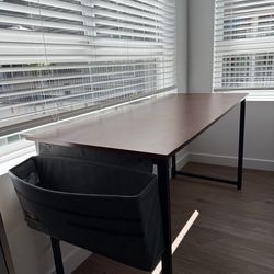 Work/computer desk. Wooden w/ side storage.