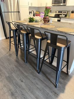 Black Metal Stools
