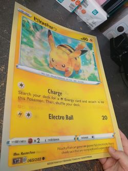 3D POKEMON CARD POSTER - 3D lenticular poster  - Pikachu Card
