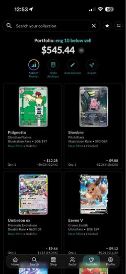 Pokemon card collection