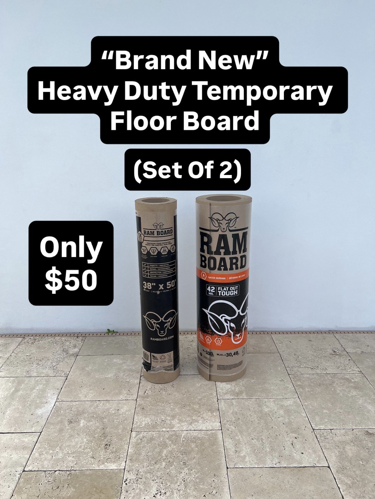 NEW Ram Board Heavy Duty Temporary Floor Protection (Set Of 2) Pickup Today Available