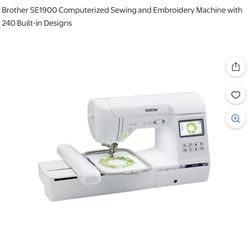 Brand New Embroidery Machine Brother SE1900