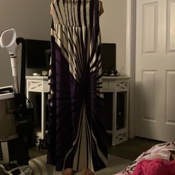 The Brand Is She’s Cool The Color Is Black White And Purple And The Size Is A Xl