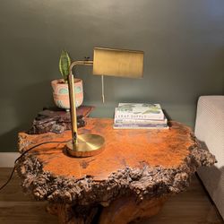 Gold Banker’s Lamp