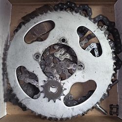Used T8F 13T & 54T Sprocket Razor MX650, MX500, SX500, RSF650 , DIRT BIKE, MOTORCYCLE, GOKART 