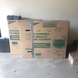 TV Moving Boxes U-Hual Brand Large 