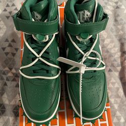 Nike Air Force 1 Mid Off-White Pine Green All Leather Is Much