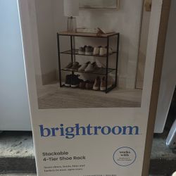 4 shelf shoe rack or storage, brand new