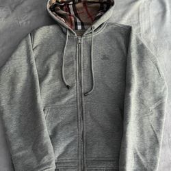 Grey Burberry Zip Up 