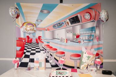 50s theme party decorations