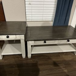 Coffee Table And Matching End Table