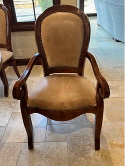 Leather & Wood Dining Chairs