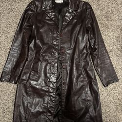 Women’s brown genuine leather jacket