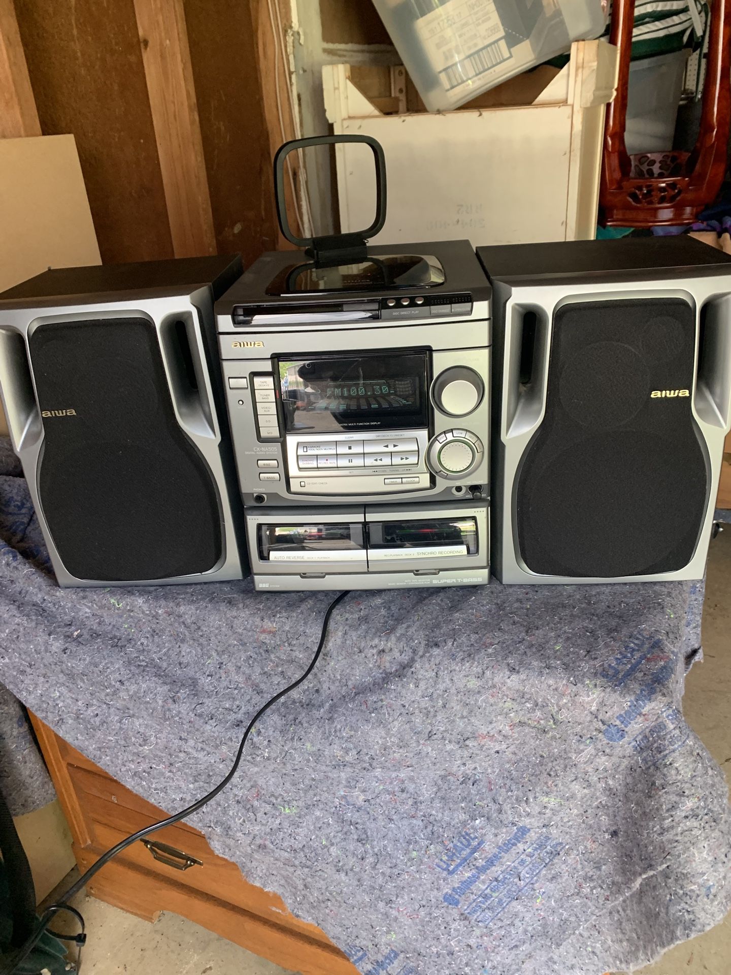 AIWA Stereo/CD/ Double Cassette Player. Great Sounding Stereo