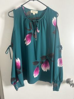 Floral Shoulder  Blouse