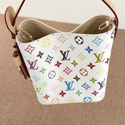 Luxury women's white canvas tote shoulder bag