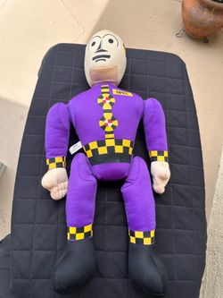 Vint 1992 Tyco Crack Ups Spin Pull Apart Crash Test Dummy Plush Doll 22" Purple