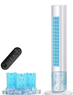Windowless Air Conditioner Portable, 3 Speeds, 1.2L Water Tank, 3 Ice Packs, 20ft Remote