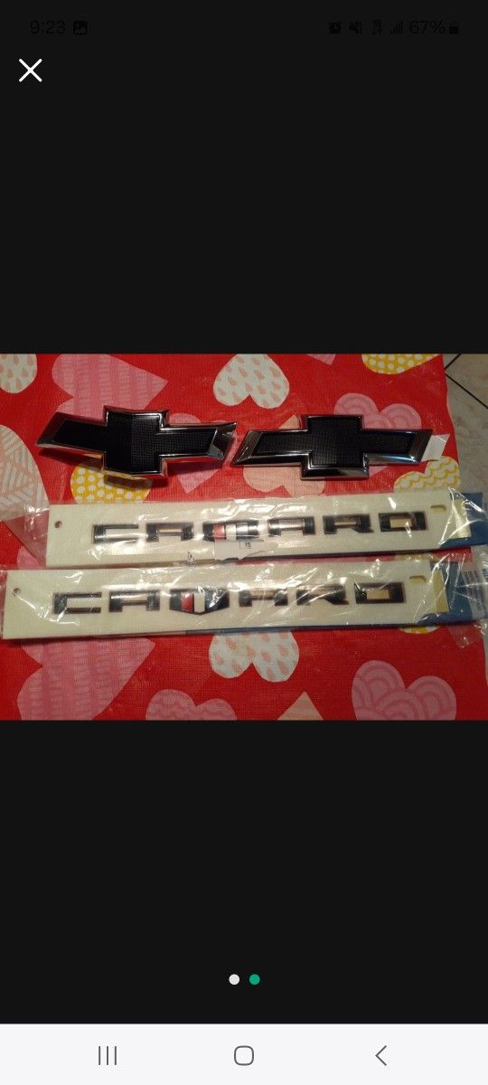 Chevy Camaro Black Emblems