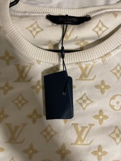 cream LV louis vuitton  monogram pointelle 