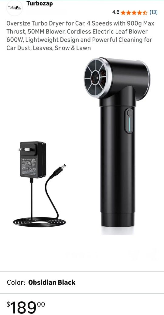 NEW TURBOZAP POWERFUL LEAF BLOWER