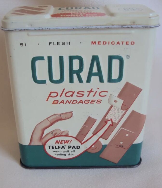 Vintage CURAD tin box