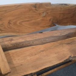 🌟Live Edge Acacia bench 🌟