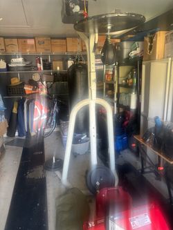 Heavy bag with stand and speed bag and anchor weights